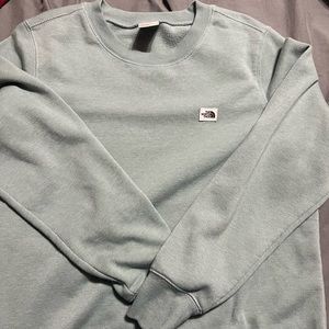 Green Northface crew neck